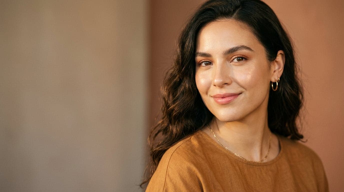 Woman with radiant, healthy skin — Belora personalized beauty